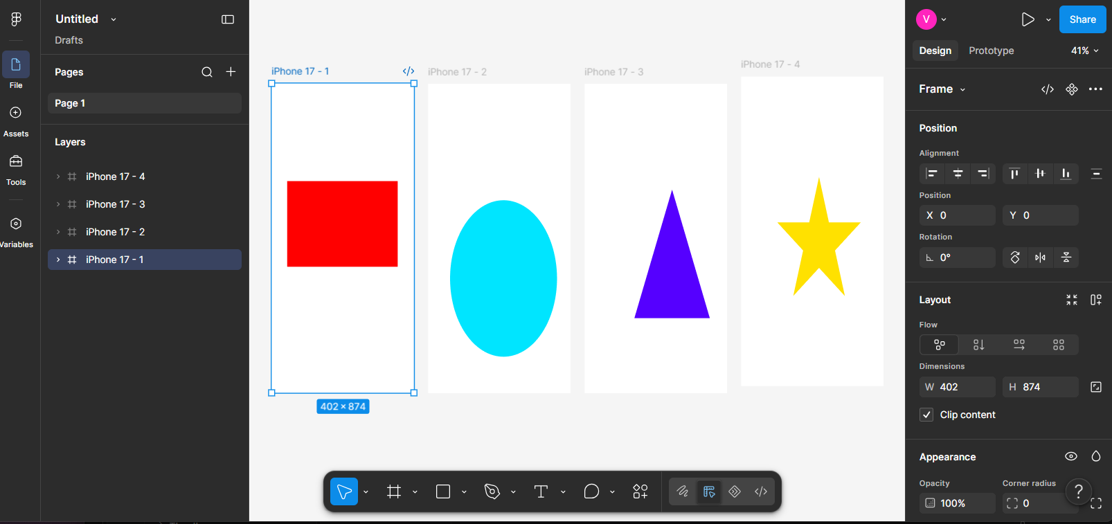 Three buttons at the top of the Dashboard for creating a new file: Design, FigJam, and Slides, next to All files and Last modified filter dropdowns.